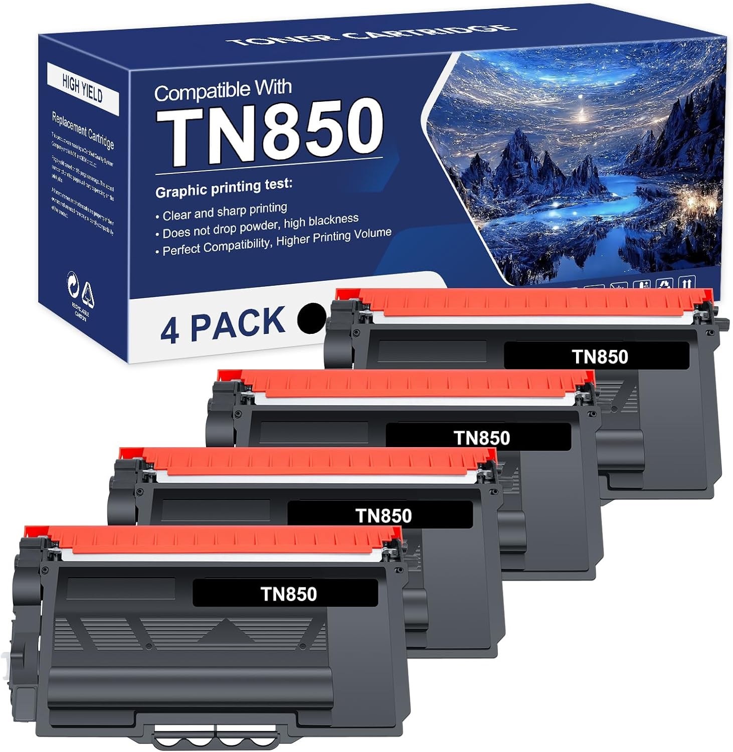TN850 TN820 for Brother TN 850 TN-820/TN-850 820 High Yield Toner Cartridge