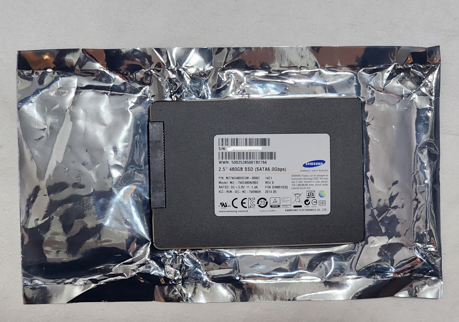 Samsung 480GB Enterprise SSD 2.5" SATA 6.0 Gbps (SM843TN) - LOT OF 12