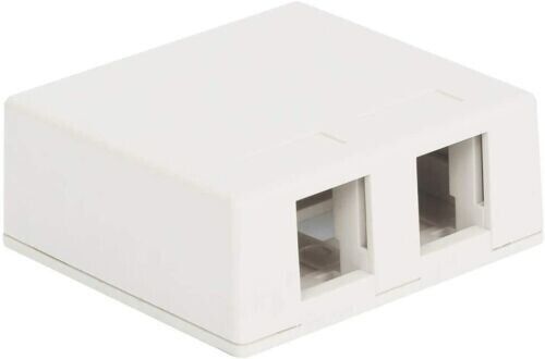 ICC Surface Mount Box with 2 Ports, White