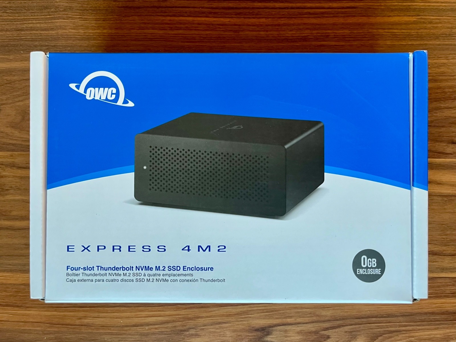OWC Express 4M2 4-Slot M.2 NVMe SSD Enclosure, Low noise mod, all cables and box