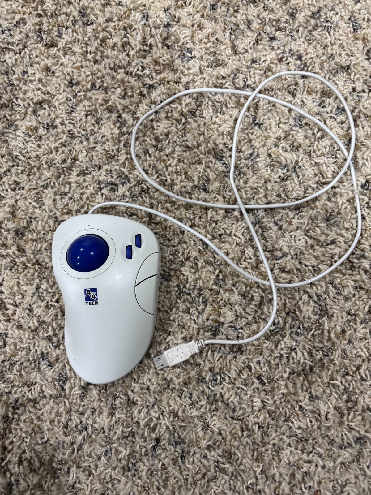 Vintage A4 Tech Scroll 4D TrackBall WWT-13 Large CAD Mouse Tested Works