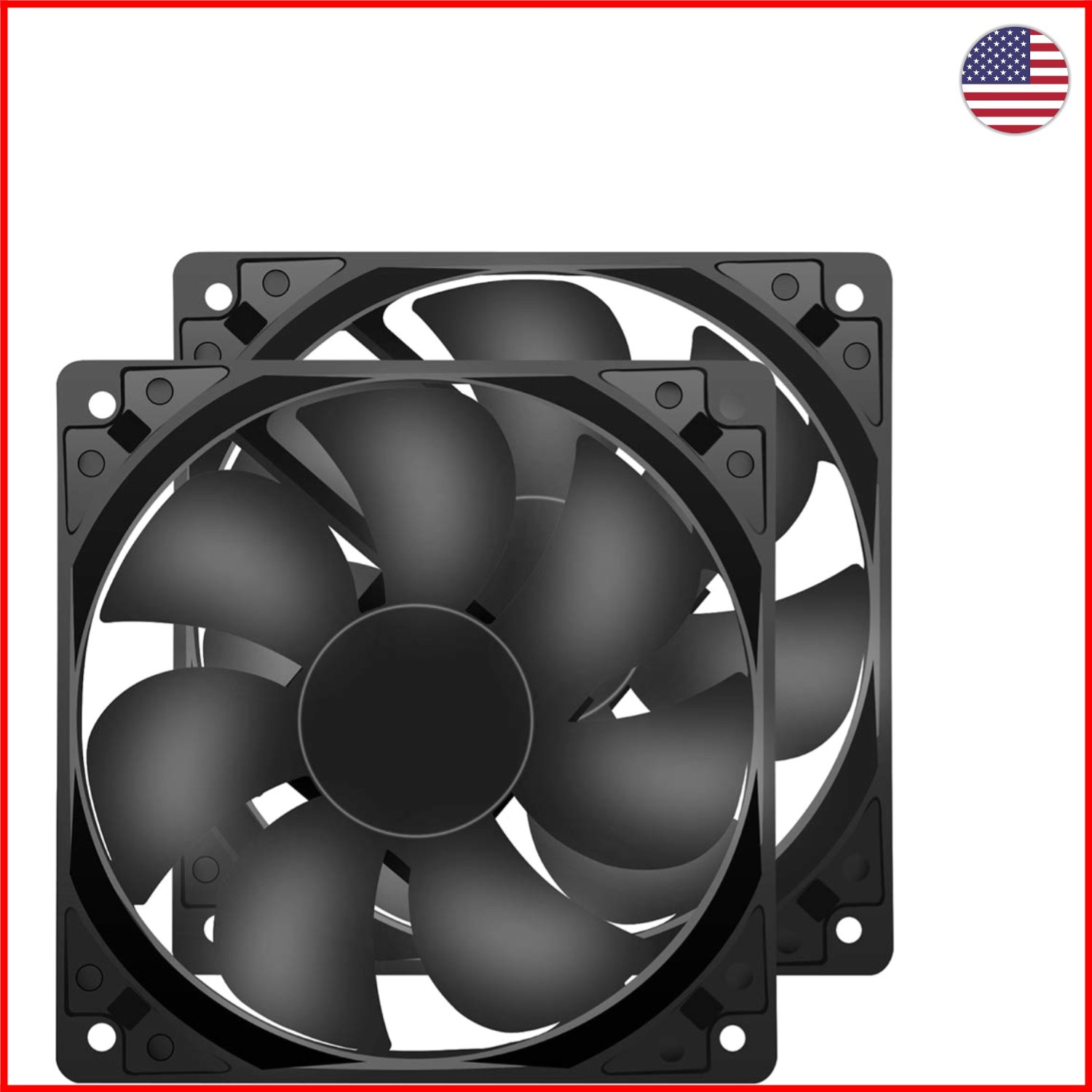 Enhanced 12V 120x120x25mm Cooling Fans - 2-Pack, Easy Installation & Durable
