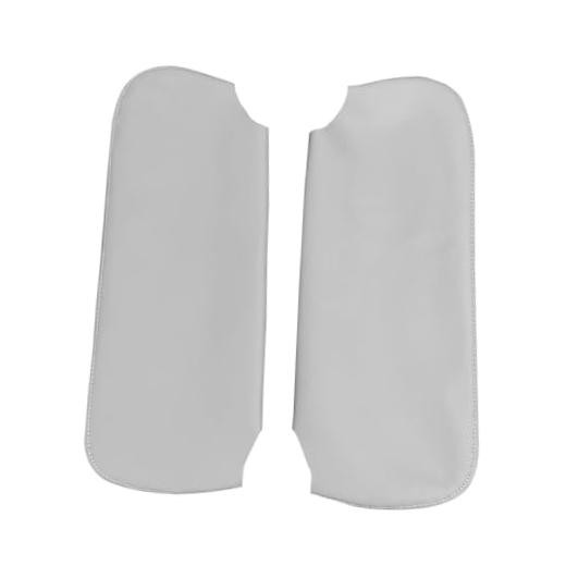 Pair Sun Visor Cover Skin Gray, Replacement Leather Cover Compatible with