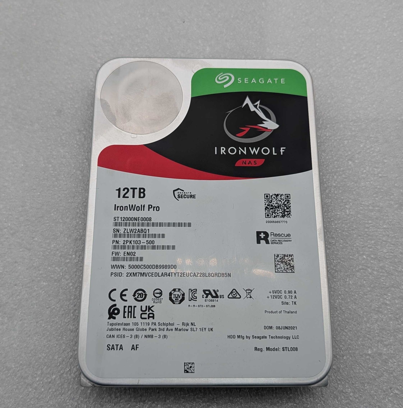 SEAGATE IRONWOLF NAS 12TB IronWolf Pro (ST12000NE0008)