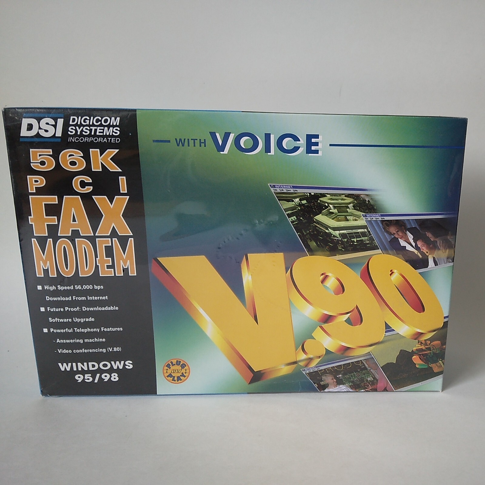 Digicom Systems V.90 56K Internal PCI Fax Modem For Windows 95/98 New In Package