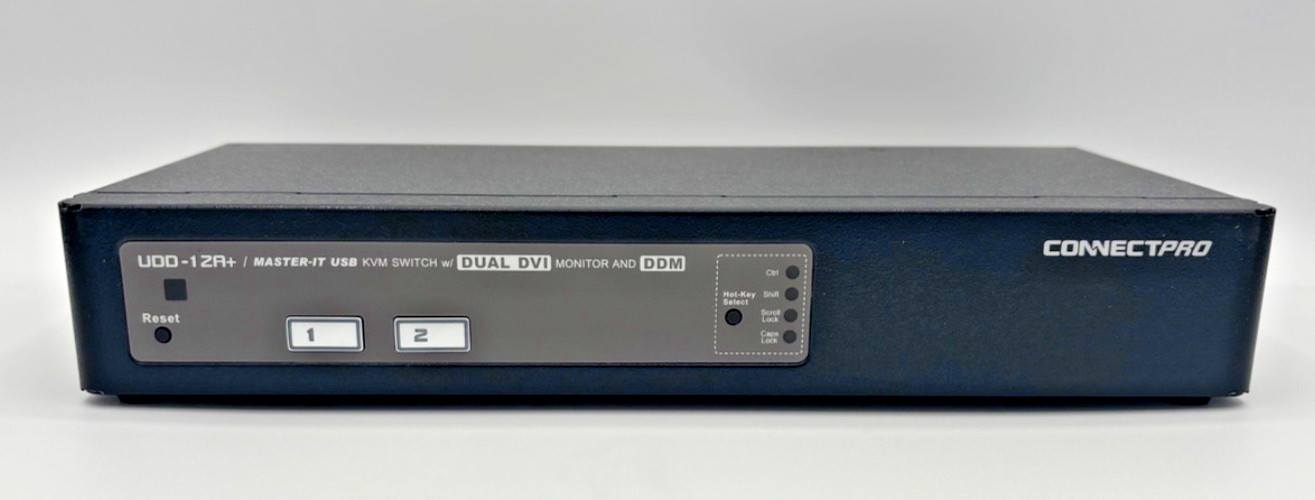 ConnectPRO UDD-12A+ 2-Port Dual DVI USB KVM Switch DDM Enterprise KVM