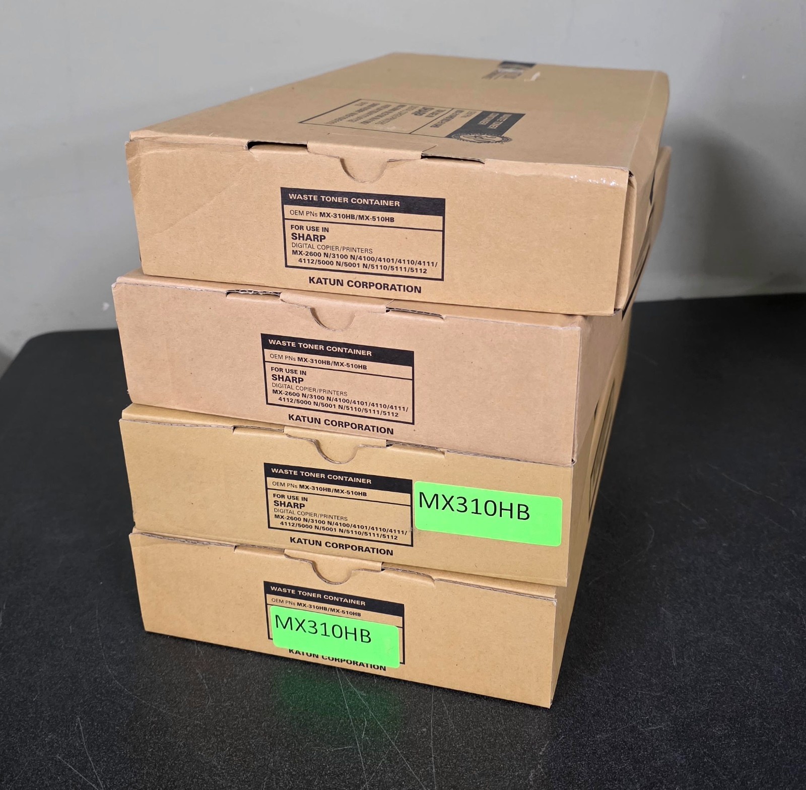Four Katun Performance Waste Toner Containers MX230HB Sharp Digital Copier