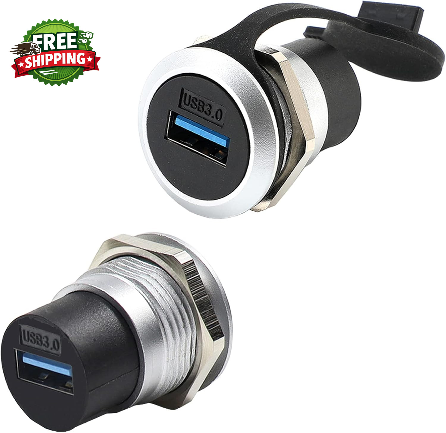 2Pack USB3.0 Panel Mount Coupler USB A Pass through Connector reliable