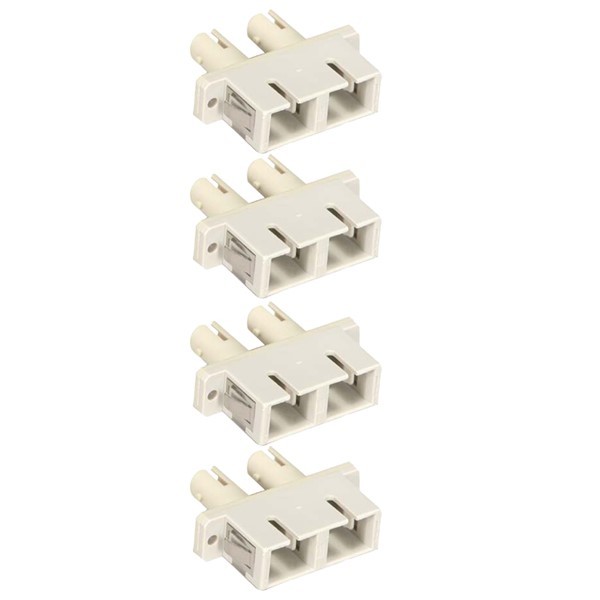 4 Pcs ST to SC Duplex Multi Mode Fiber Optic Optical Coupler Adapter Connector