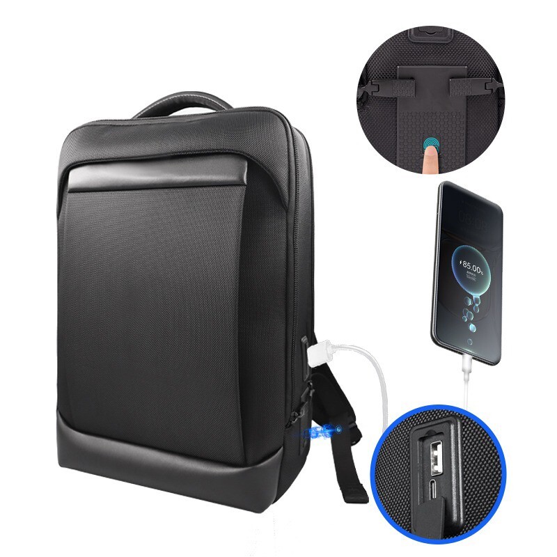 Anti Theft Backpack Fingerprint Lock Waterproof Laptop Bag Men Women Travel work