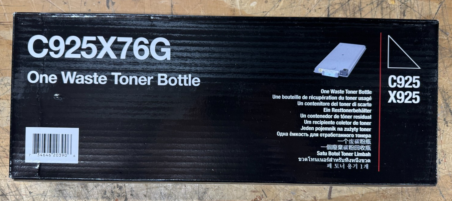 Genuine Lexmark C925X76G Waste Toner Bottle C925 X925