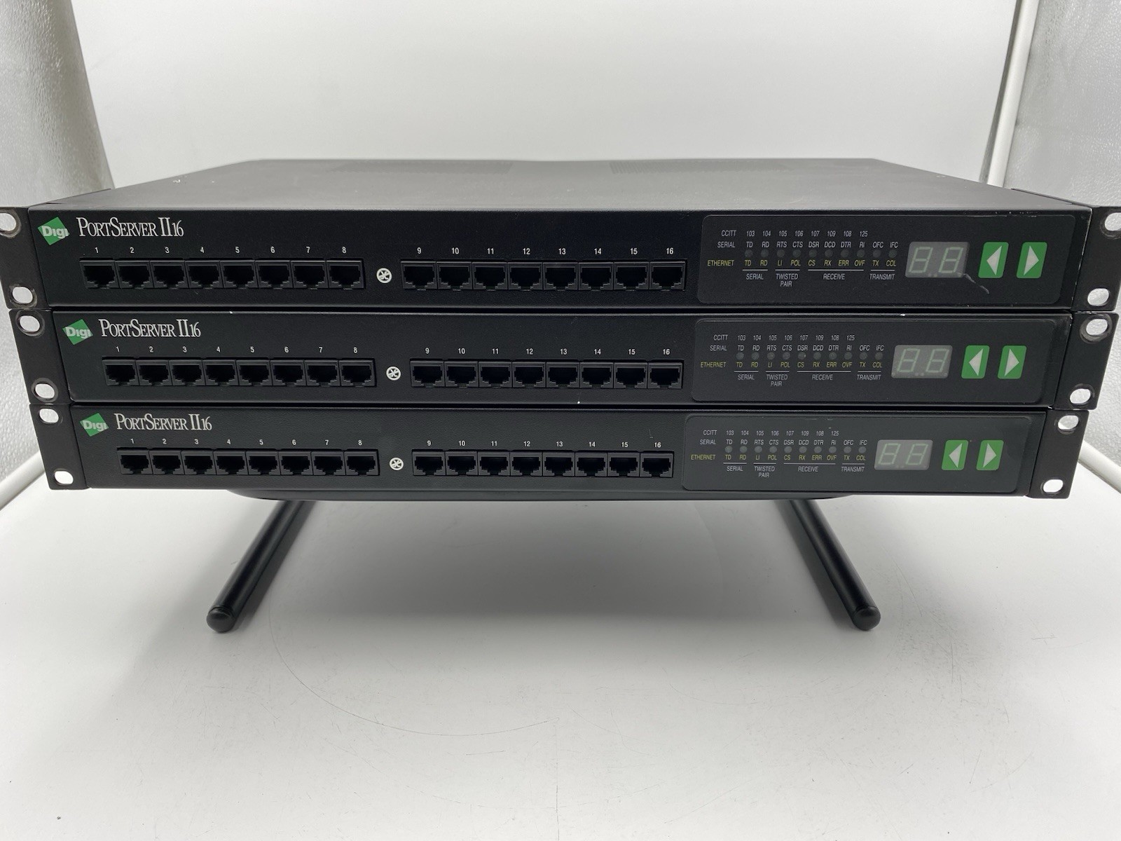Lot of 3 PortServer II 16-Port Terminal Server 50000719-01 Digi