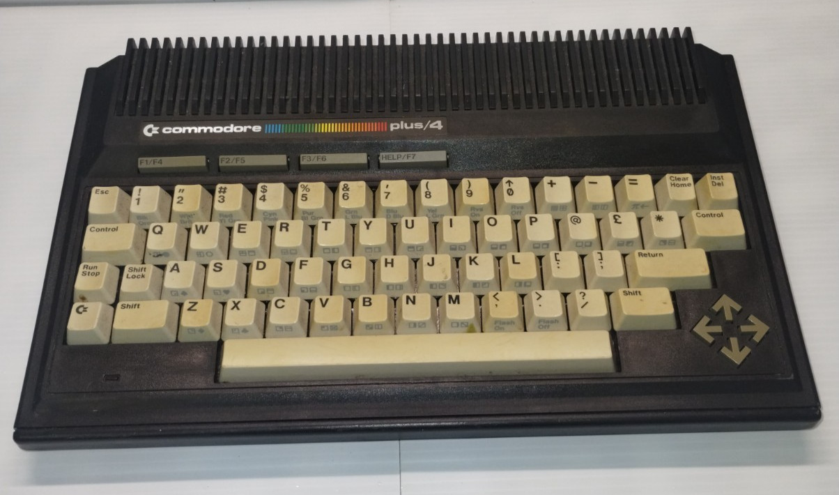 Vintage Commodore Plus/4 computer keyboard