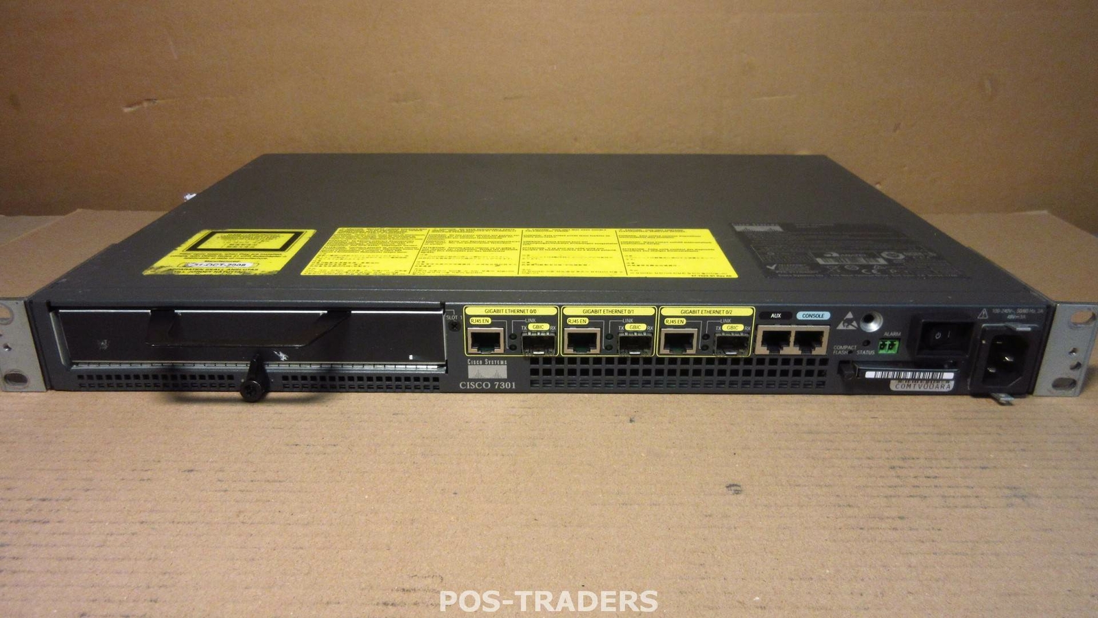 Cisco 7301 3-Port Gigabit Wired Router - 3x SFP GBIC Ports - 1x Expansion Slot