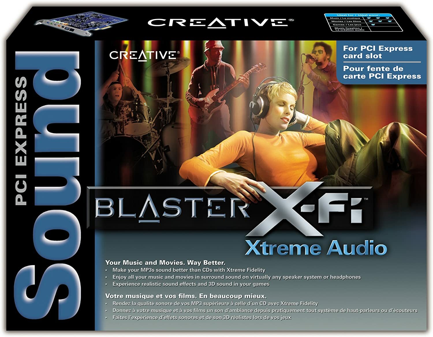 Creative Sound Blaster X-Fi Xtreme Audio SB1040 PCI Expre 7.1 THX Certified Card