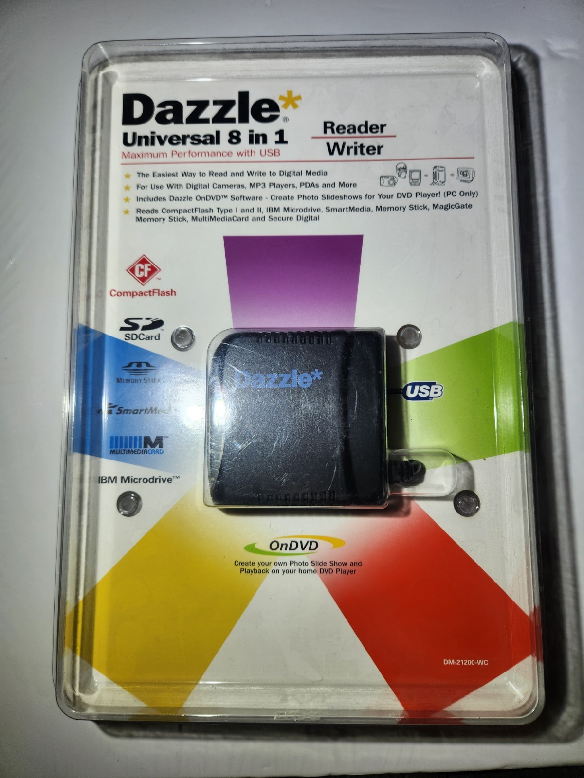 Dazzle Universal 8 in 1 Digital Media Reader Writer DM-21200-WC NEW 