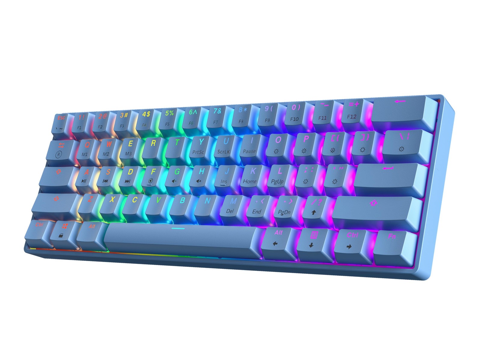GK61 60% v3 | Hotswap Mechanical Gaming Keyboard | 61 Keys Multi Color RGB LE...