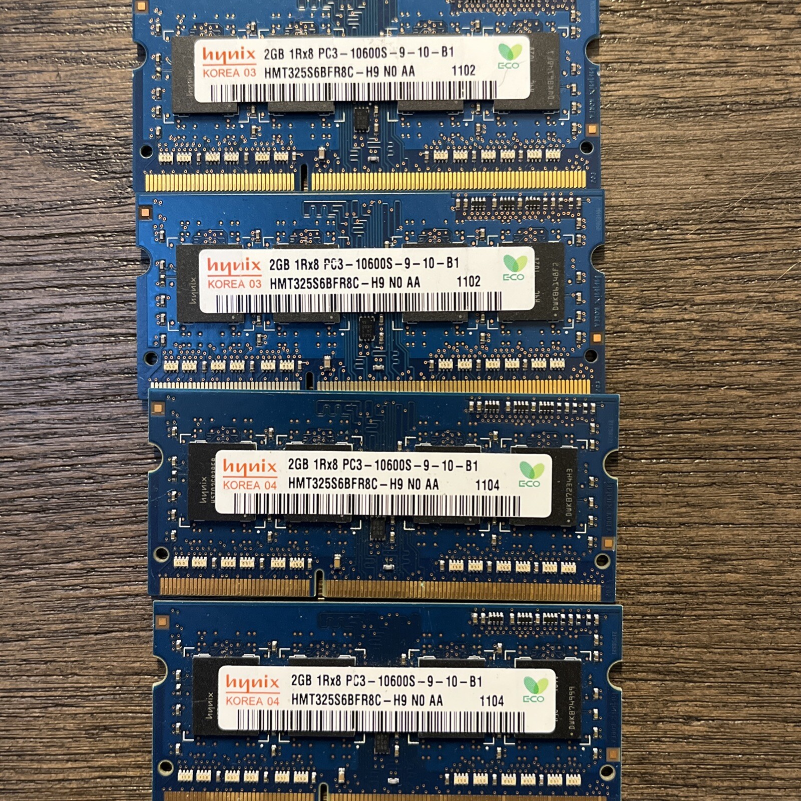 Lot of (14)  2GB PC3- Laptop Memory Samsung Hynix Crucial Micron - see pics