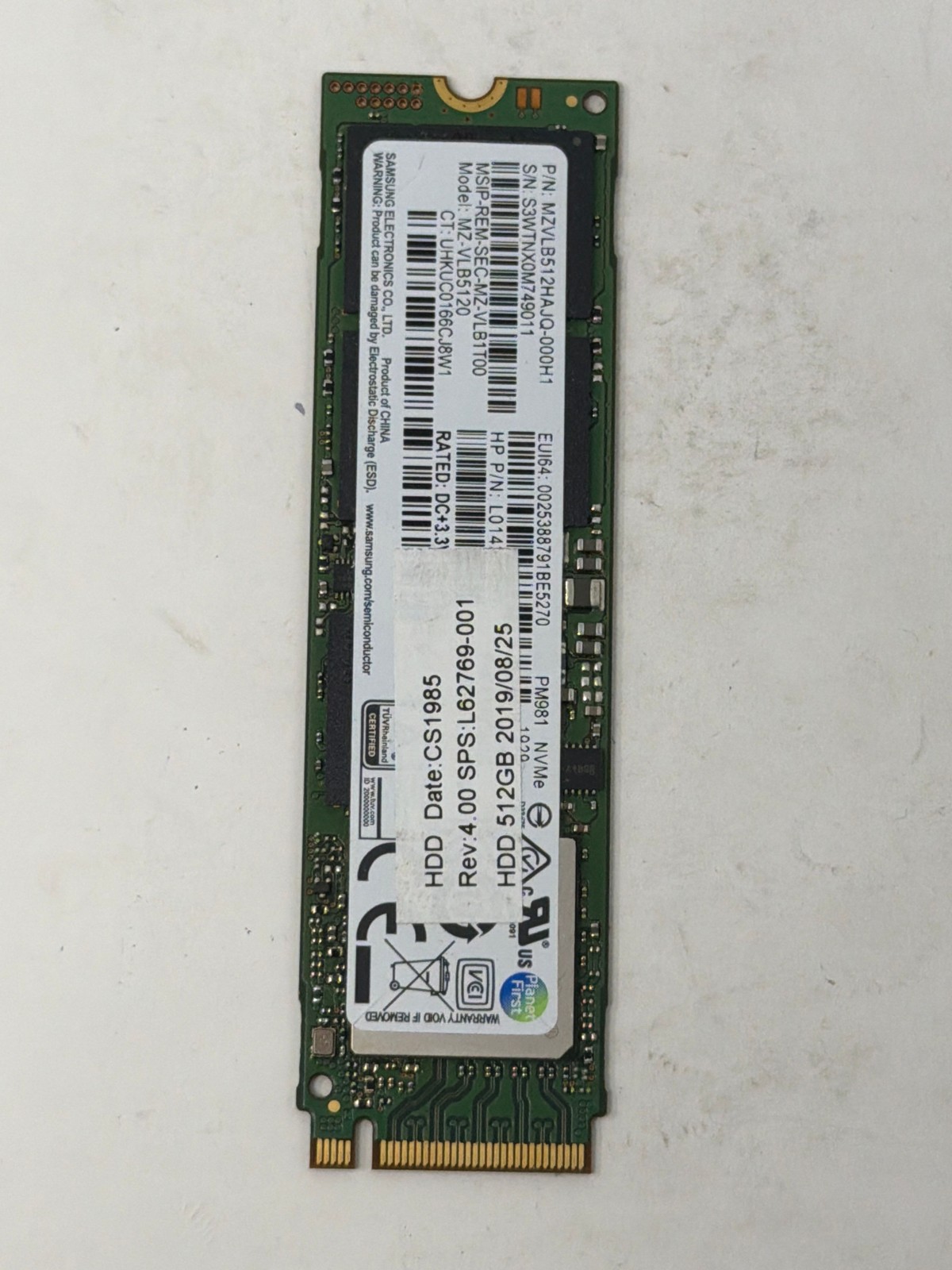 Samsung MZVLB512HAJQ-000H1 512GB NVMe SSD Grade B