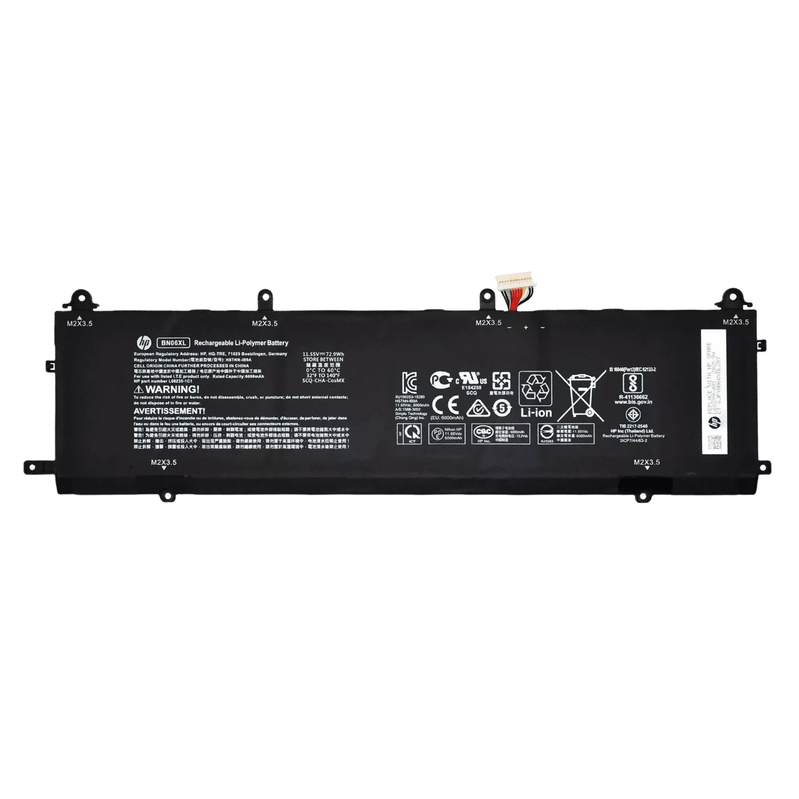 Genuine 11.55V 72.9Wh BN06XL Battery For HP Spectre X360 15-EB HSTNN-IB9A