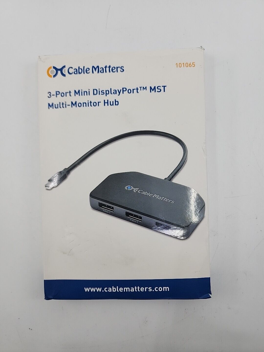 Cable Matters 101065 3-Port Mini Displayport MST Multi-Monitor Hub