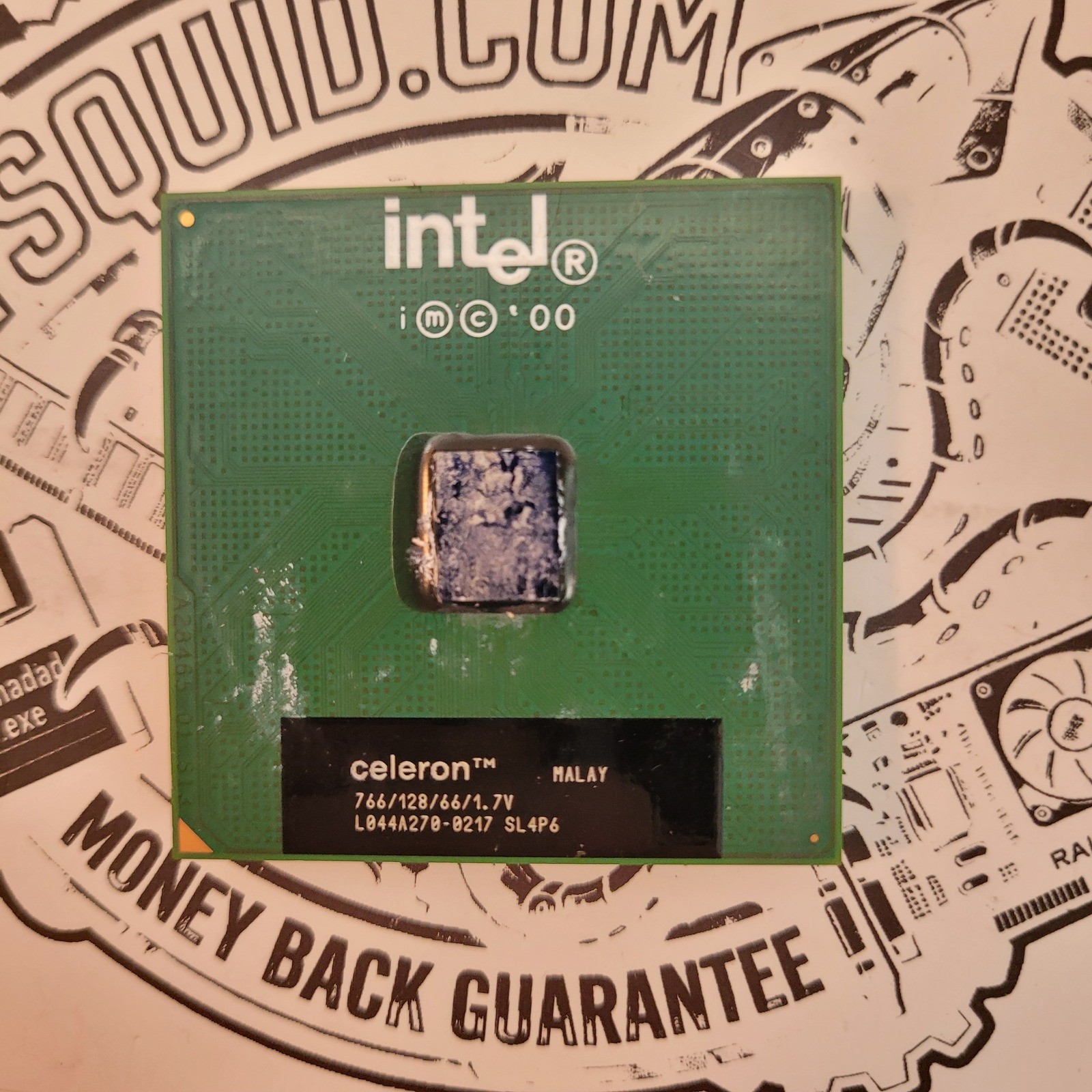 Intel Celeron CPU 766/128/66/1.7V SL4P6 Socket 370 Processor Vtg Retro Gaming