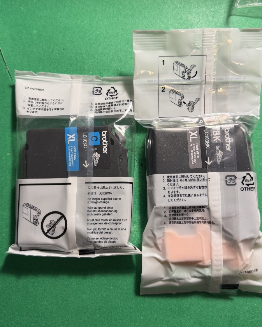 GENUINE Brother LC-103 XL Cyan Black Ink Cartridge-OEM-Fast delivery