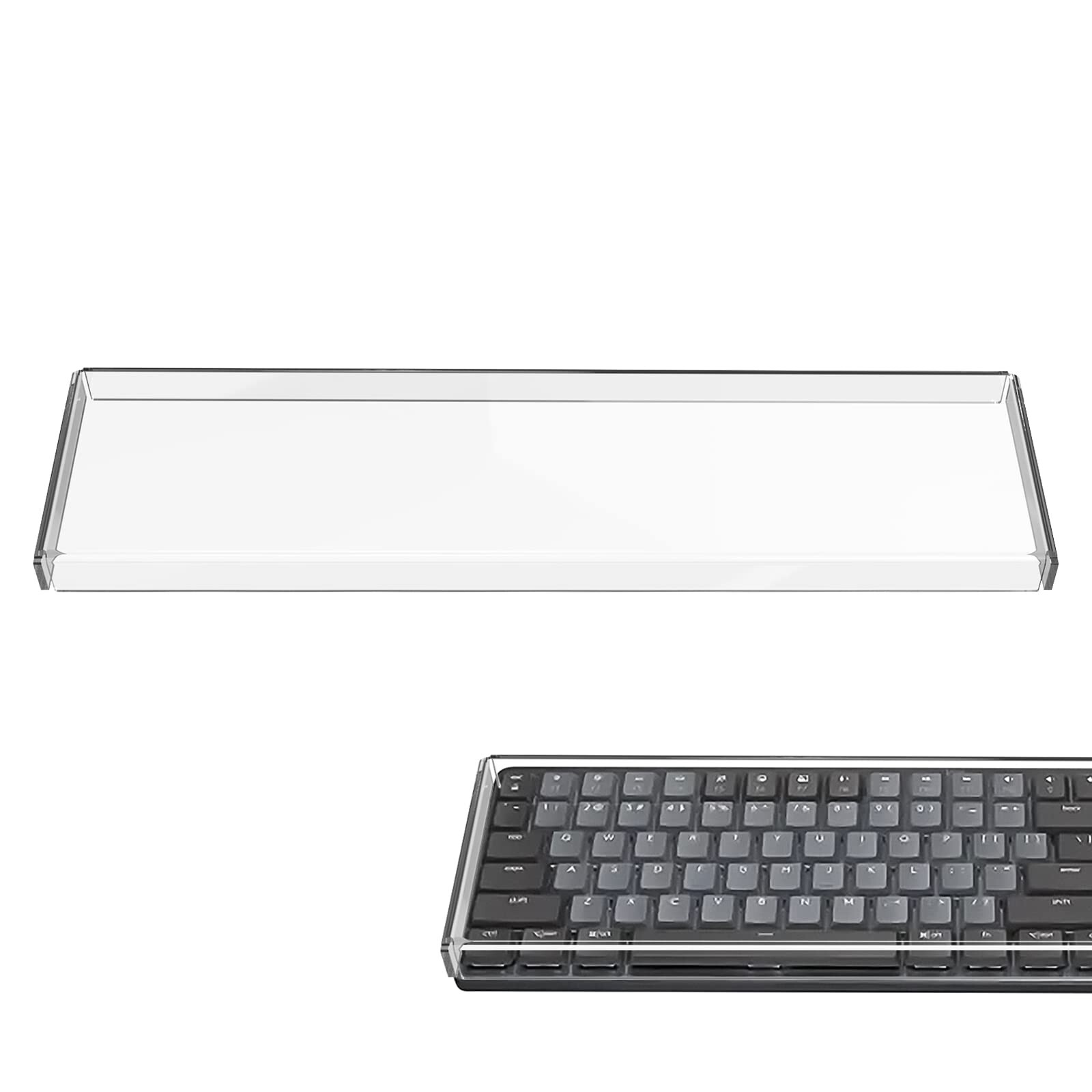 Geekria Full Size Keyboard Dust Cover, Clear Acrylic Keypads Cover for 104 Ke...
