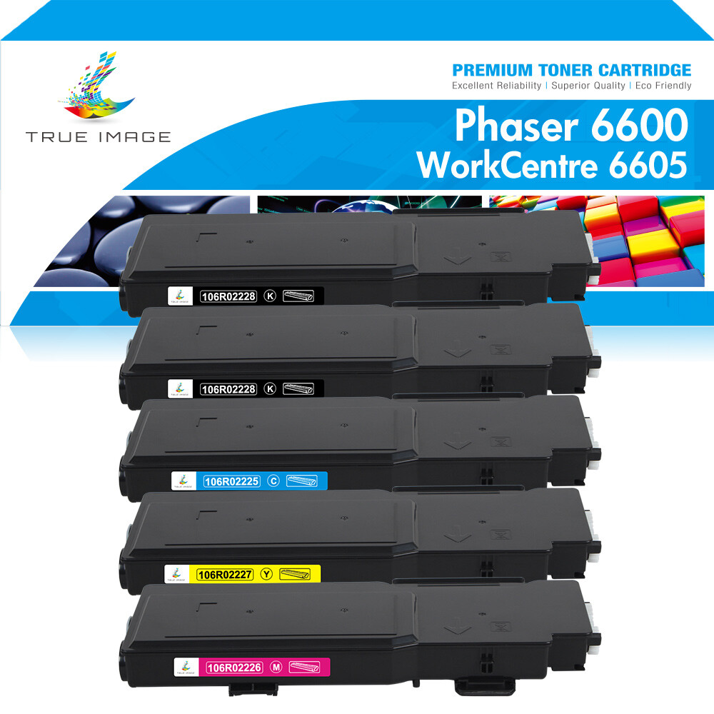 5 Pack For Xerox Phaser 6600 WorkCentre 6605 HIGH YIELD Laser Toner Cartridge