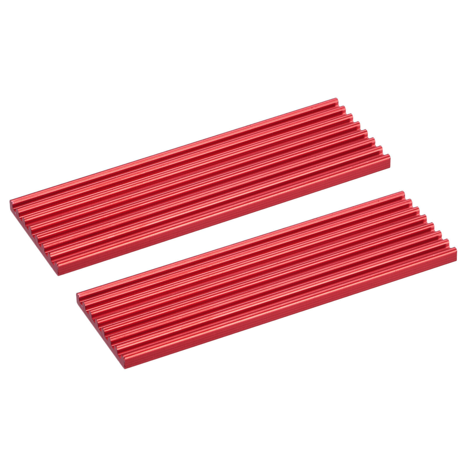 2Pcs M.2 2280 Nvme SSD Heatsink Cooler with Thermal Pad 70x22x3mm, Red