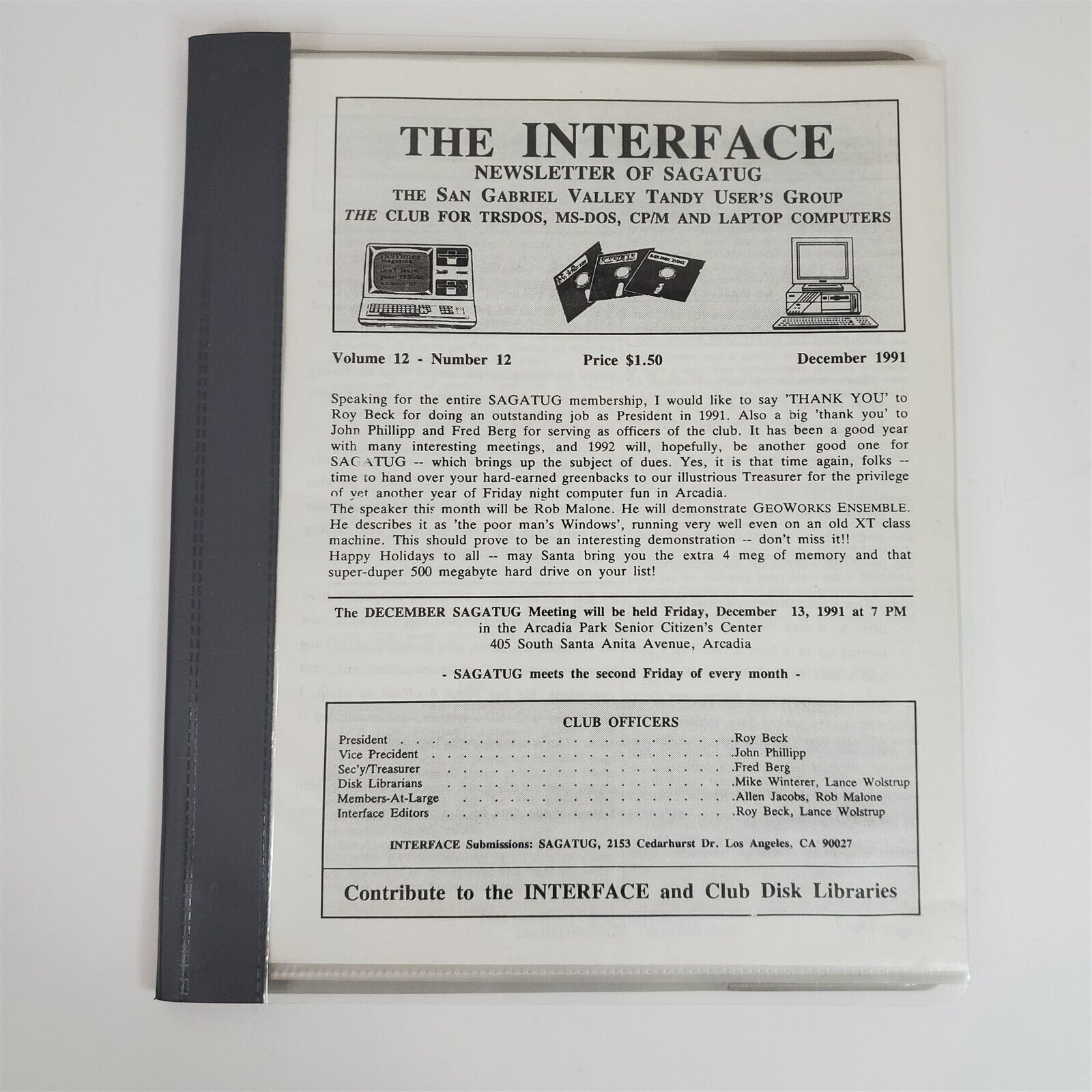 Vintage 1991 The Interface Newsletter 9 Issues San Gabriel Tandy User's Group