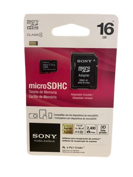 NEW Sony micro SDHC Adapter 16GB SRAC-A1 Class 4