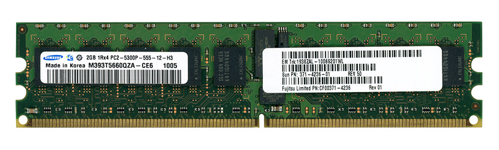 SUN 371-4236-01 M393T5660QZA-CE6 2GB DDR2-667Mhz REG ECC CL5