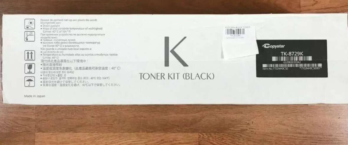 New Genuine Copystar/Kyocera TK-8729K Black Toner Cartridge
