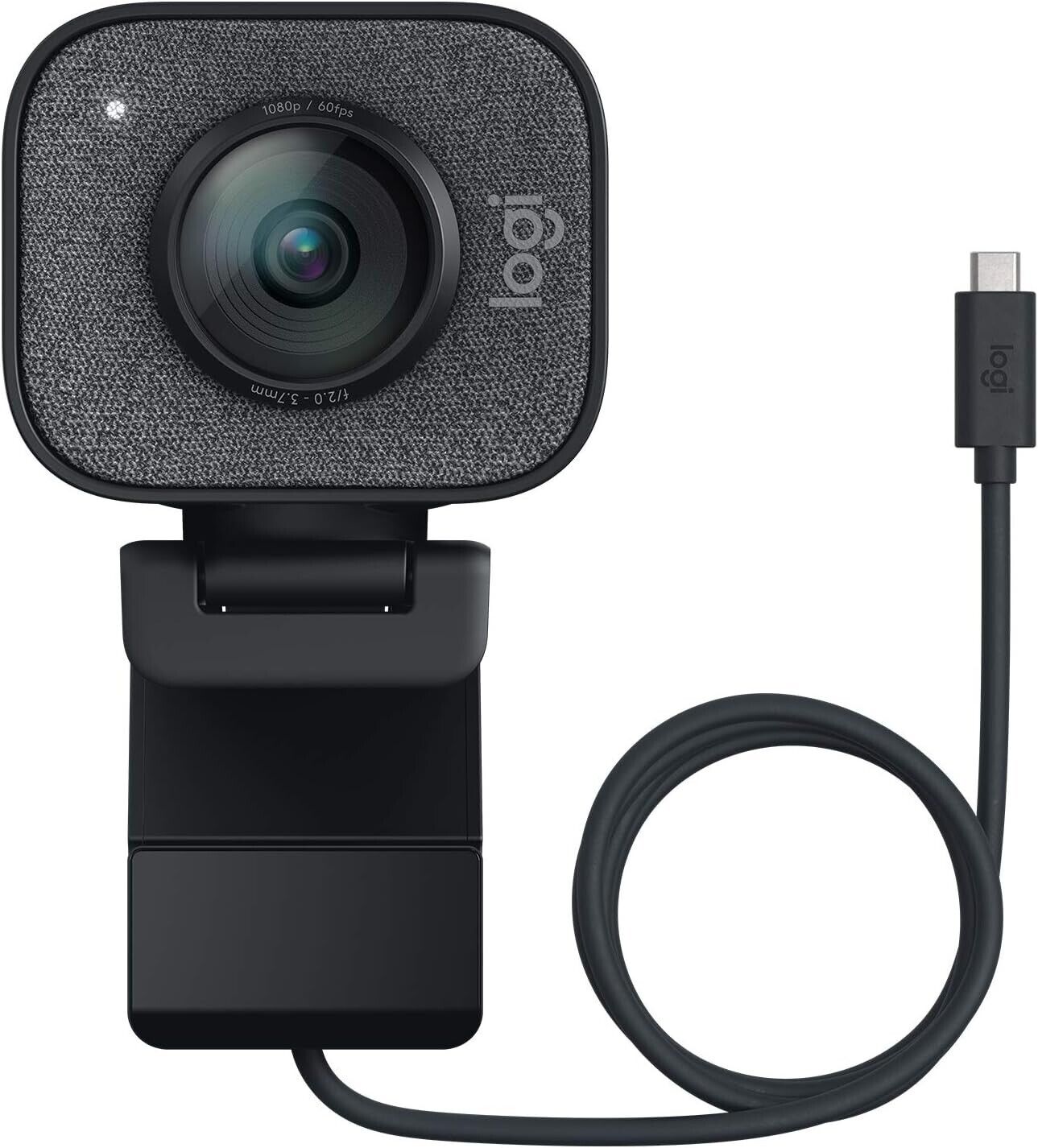 Logitech StreamCam Plus Webcam with Tripod Mount (Graphite), 1080p