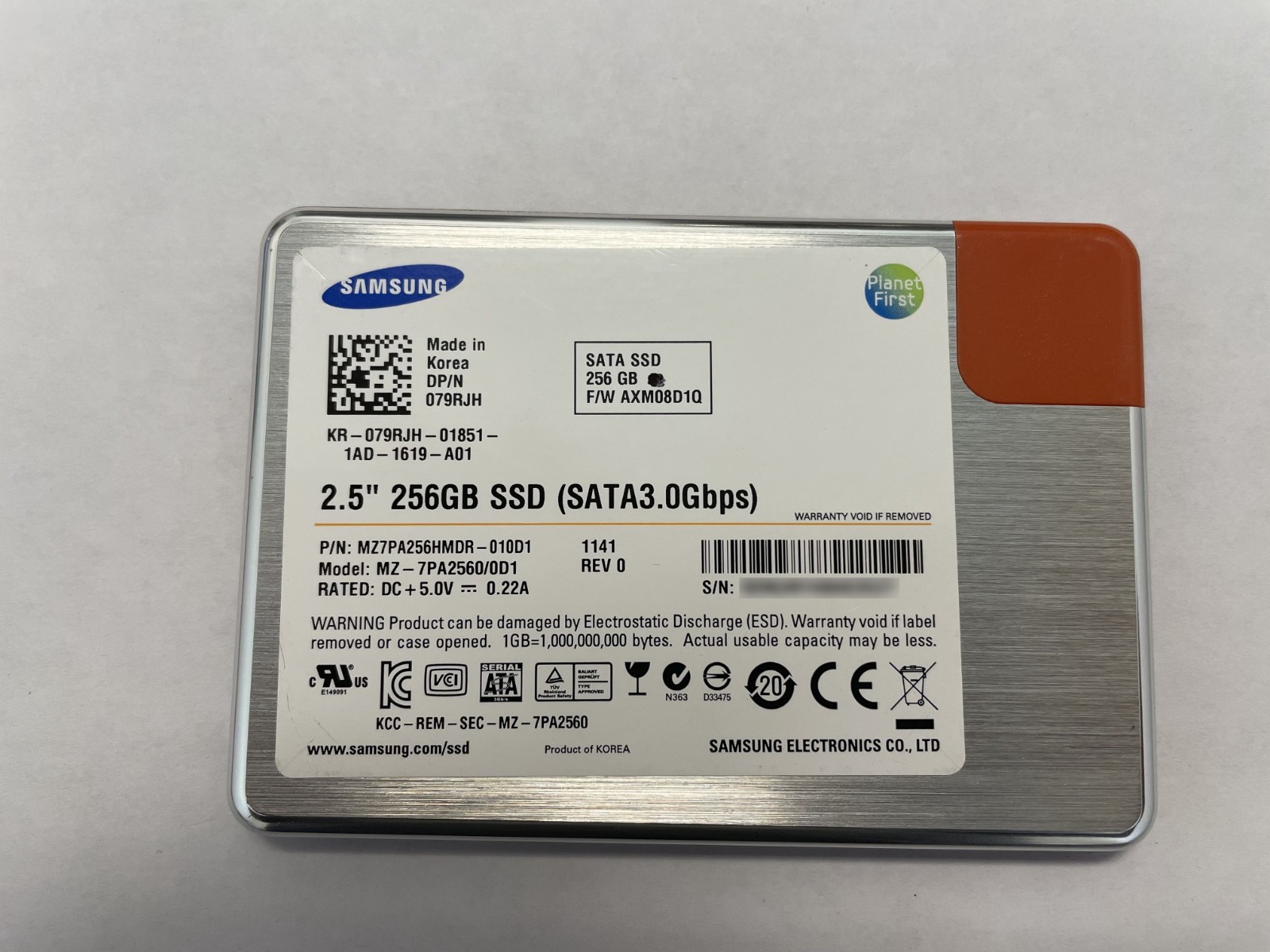 Samsung 256GB MZ-7PA2560/0D1 2.5" SATA SSD Solid State Drive Dell 79RJH