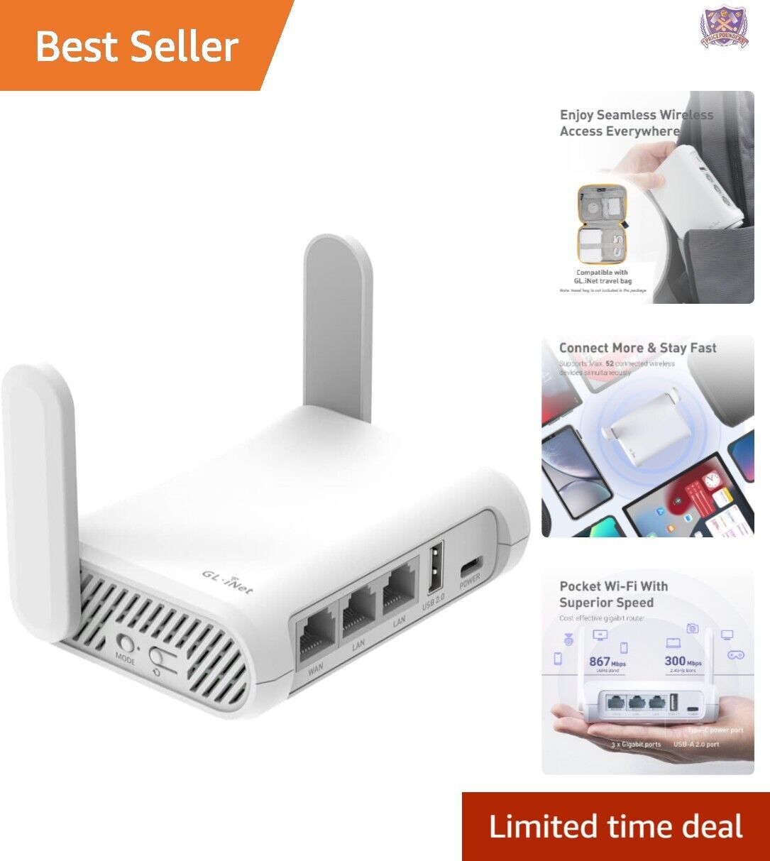 Pocket-Friendly Ultra Compact Travel WiFi Router - Portable | VPN Support