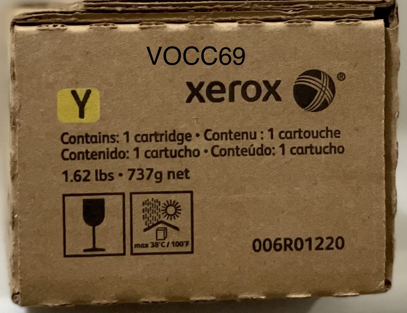 Genuine Xerox 006R01220 Yellow Toner, Brand New Sealed Box, We Ship Fast