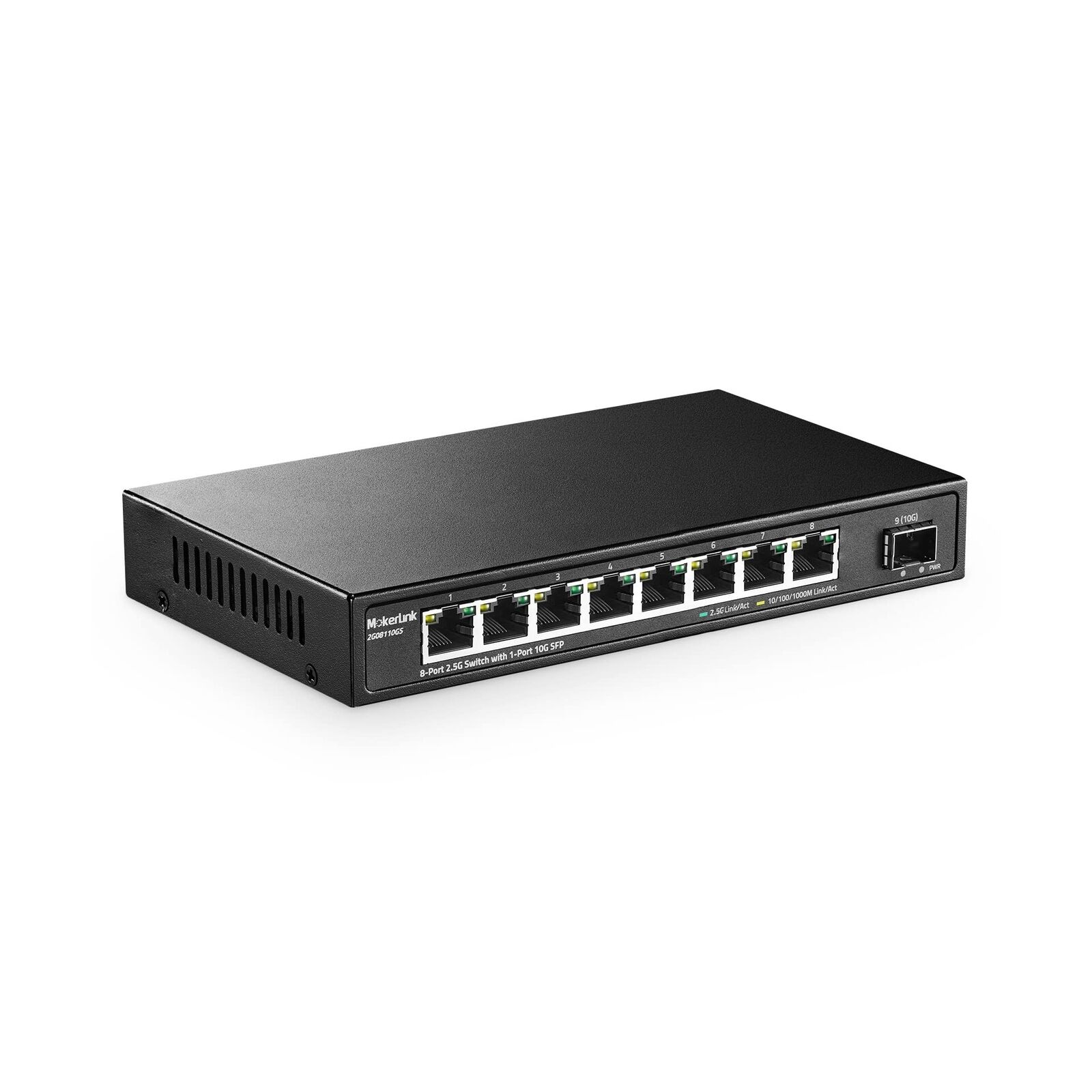 MokerLink 8 Port 2.5G Ethernet Switch with 10G SFP, 8 x 2.5G Base-T Ports Com...