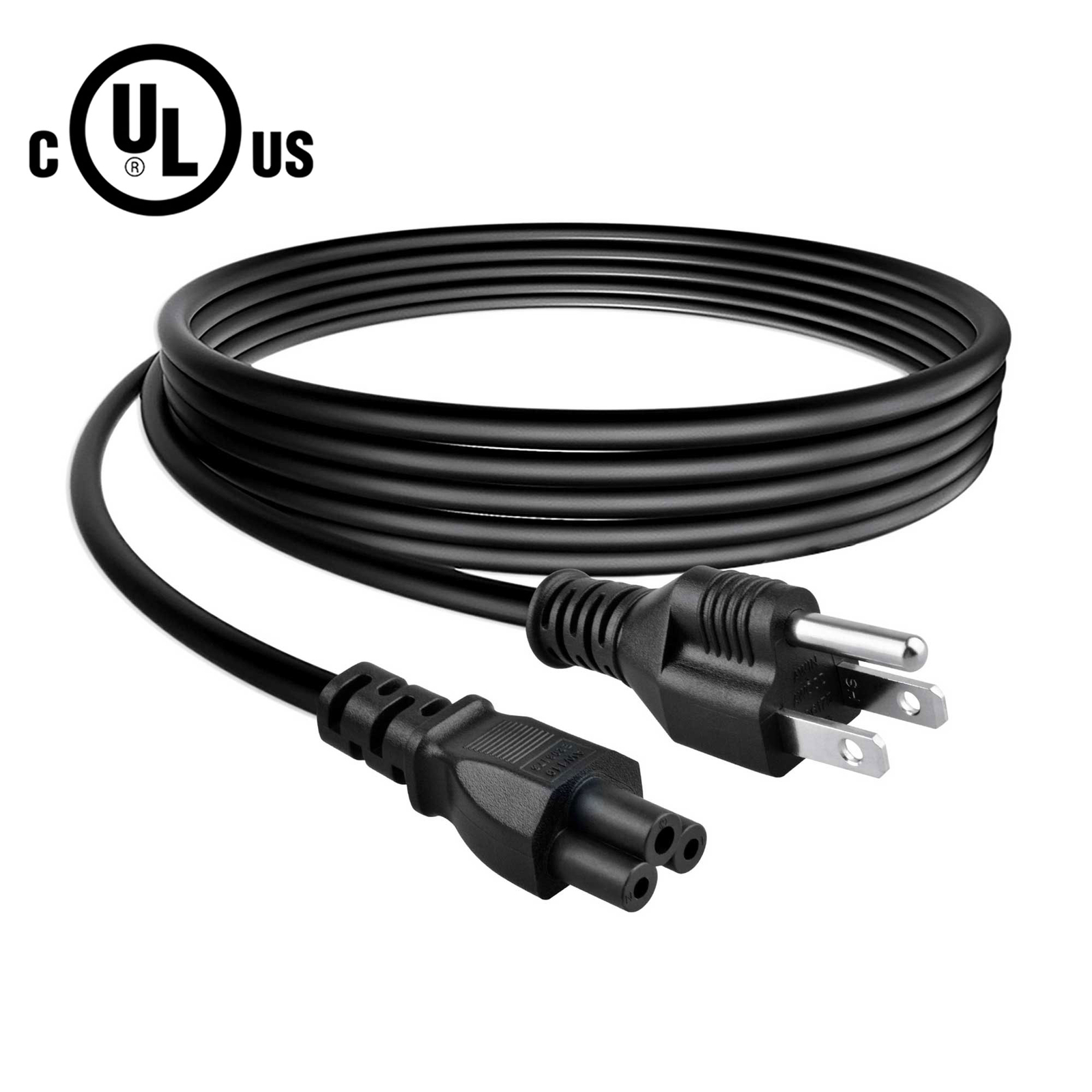 5ft UL AC Power Cord Cable For LCD Monitors and Laptop Adapters 76H3516 3-Prong