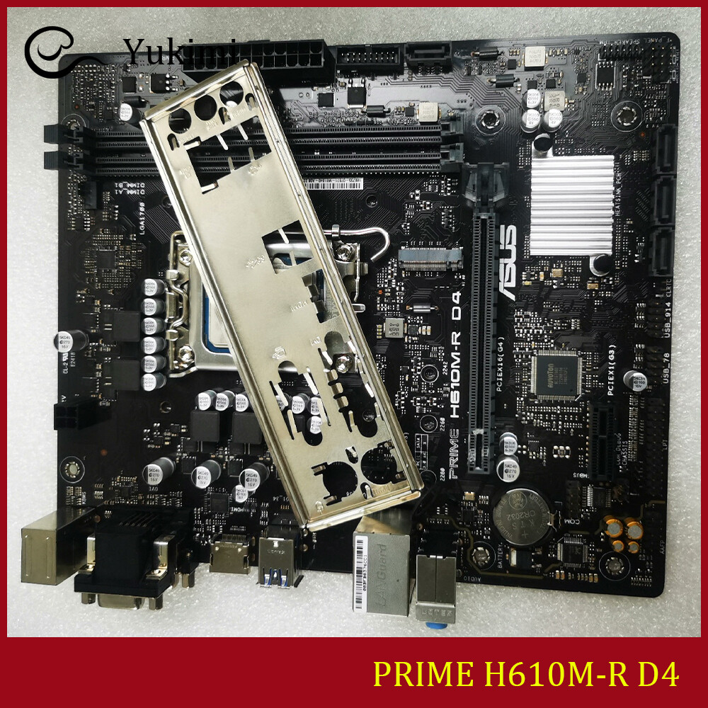 FOR ASUS PRIME H610M-R D4 LGA1700 DDR4*2 64GB HDMI DVI-D D-Sub Motherboard Test