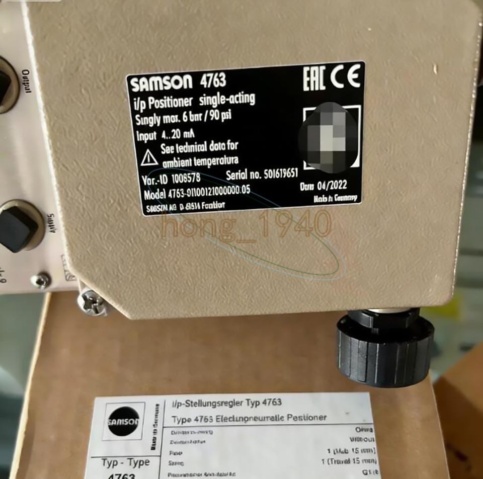 1PC NEW SAMSON Valve Positioner 4763-01100121000000.05 FedEx or DHL