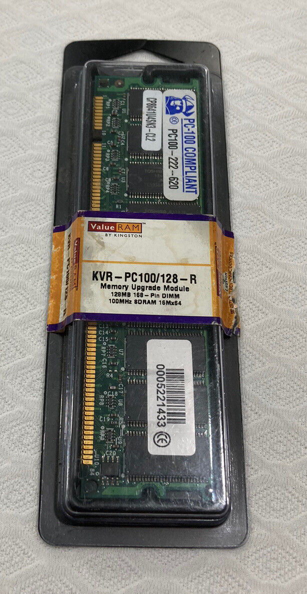 Kingston Memory Upgrade  KVR-PC 100/128 -R 128mb 100 MHz SDRAM ValueRAM DIMM