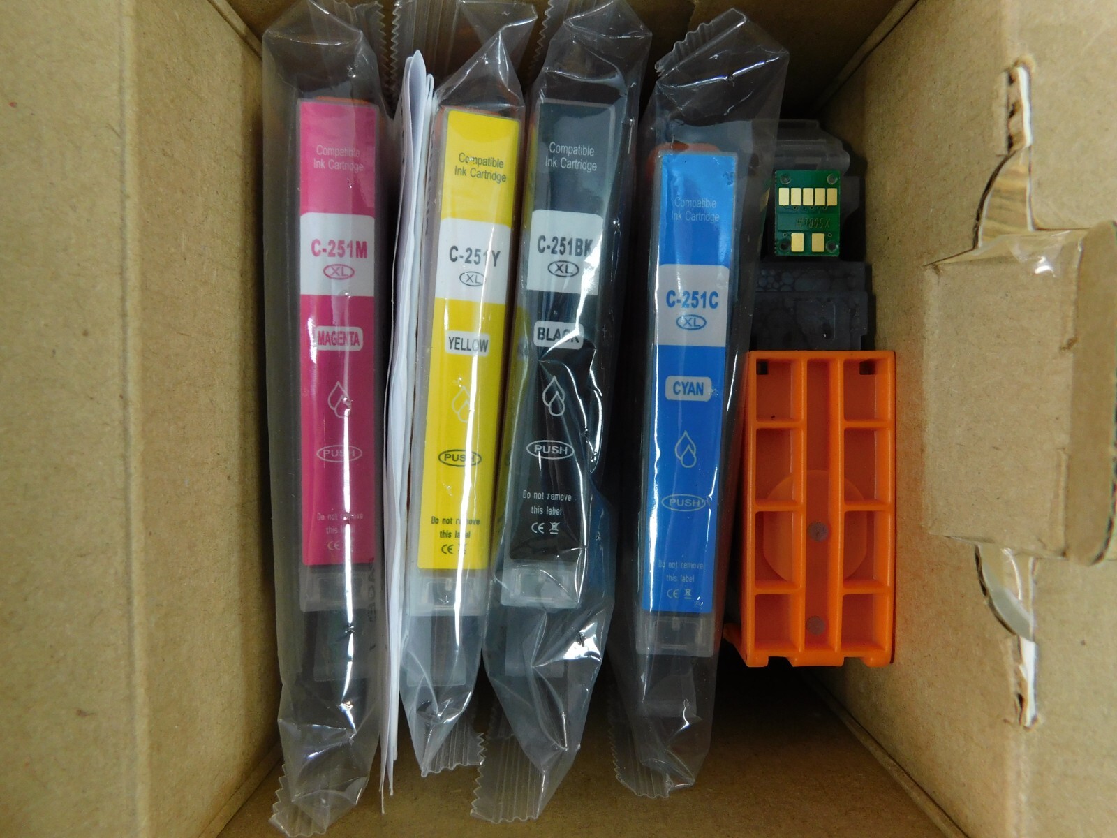 IPW PGI-250XL Black CLI-251XL Black-Cyan-Magenta-Yellow 5 Pack NIB For Canon