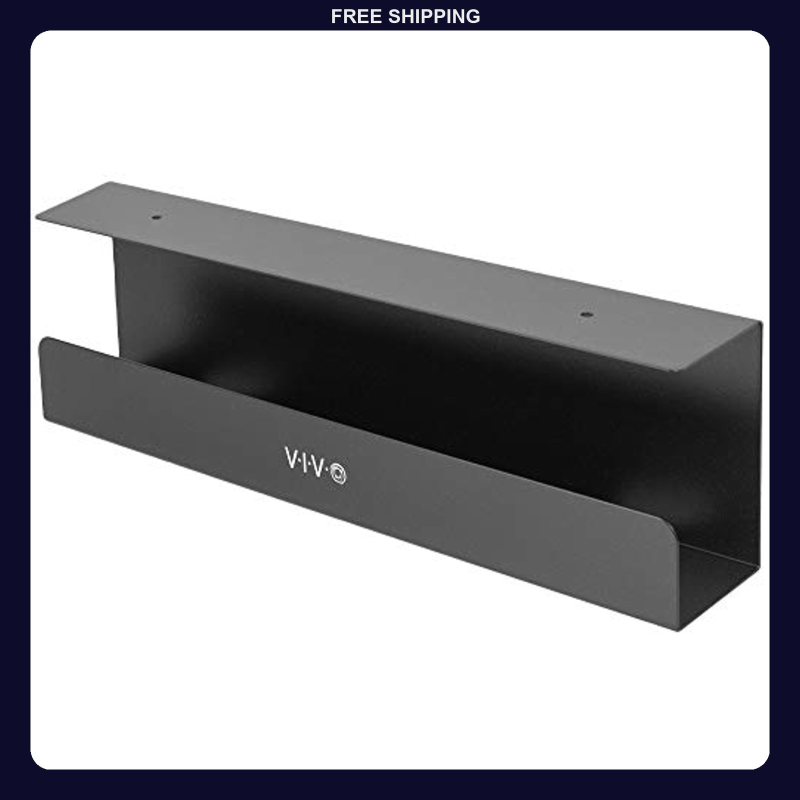 VIVO Black Under Desk Cable Management Tray 16.5 in Metal DESK-AC06-1C
