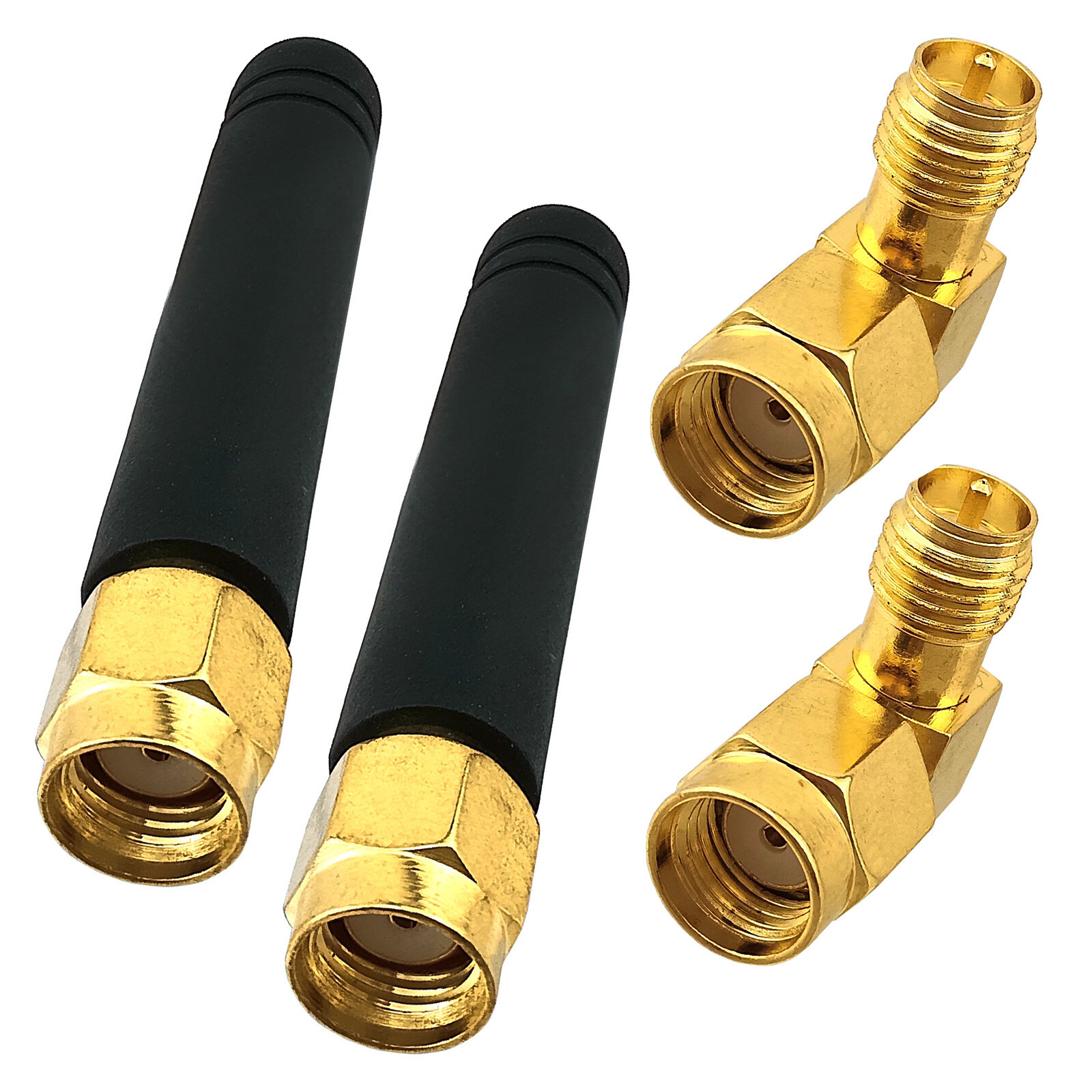2 Pack 2dBi 2.4GHz 5GHz Mini PC ITX RP-SMA Male WiFi Bluetooth Small Antenna