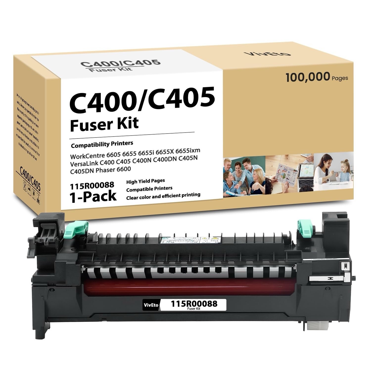 115R00088 Fuser Unit / Kit – Xerox C400 C405 6655 (100,000 Pages)