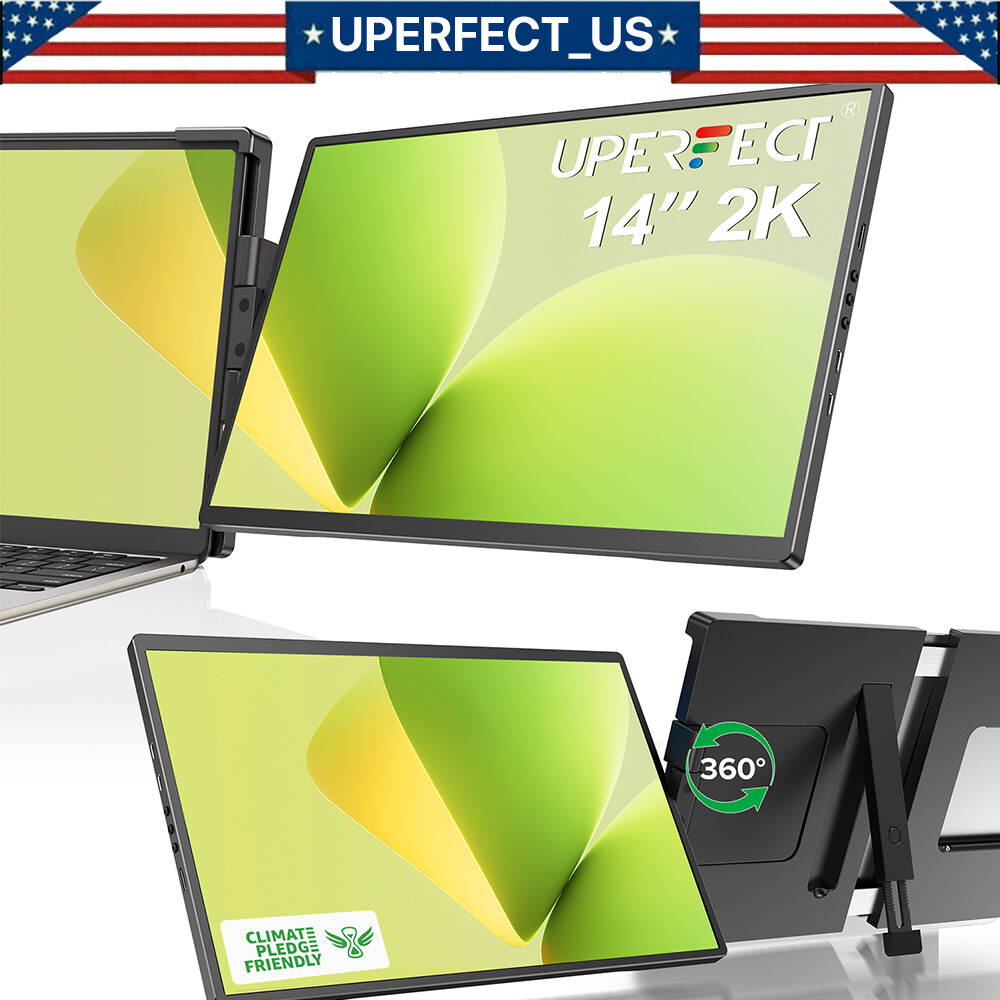 UPERFECT Laptop Screen Extender, 2K 14" 2240x1400 QHD IPS Portable Monitor 2026