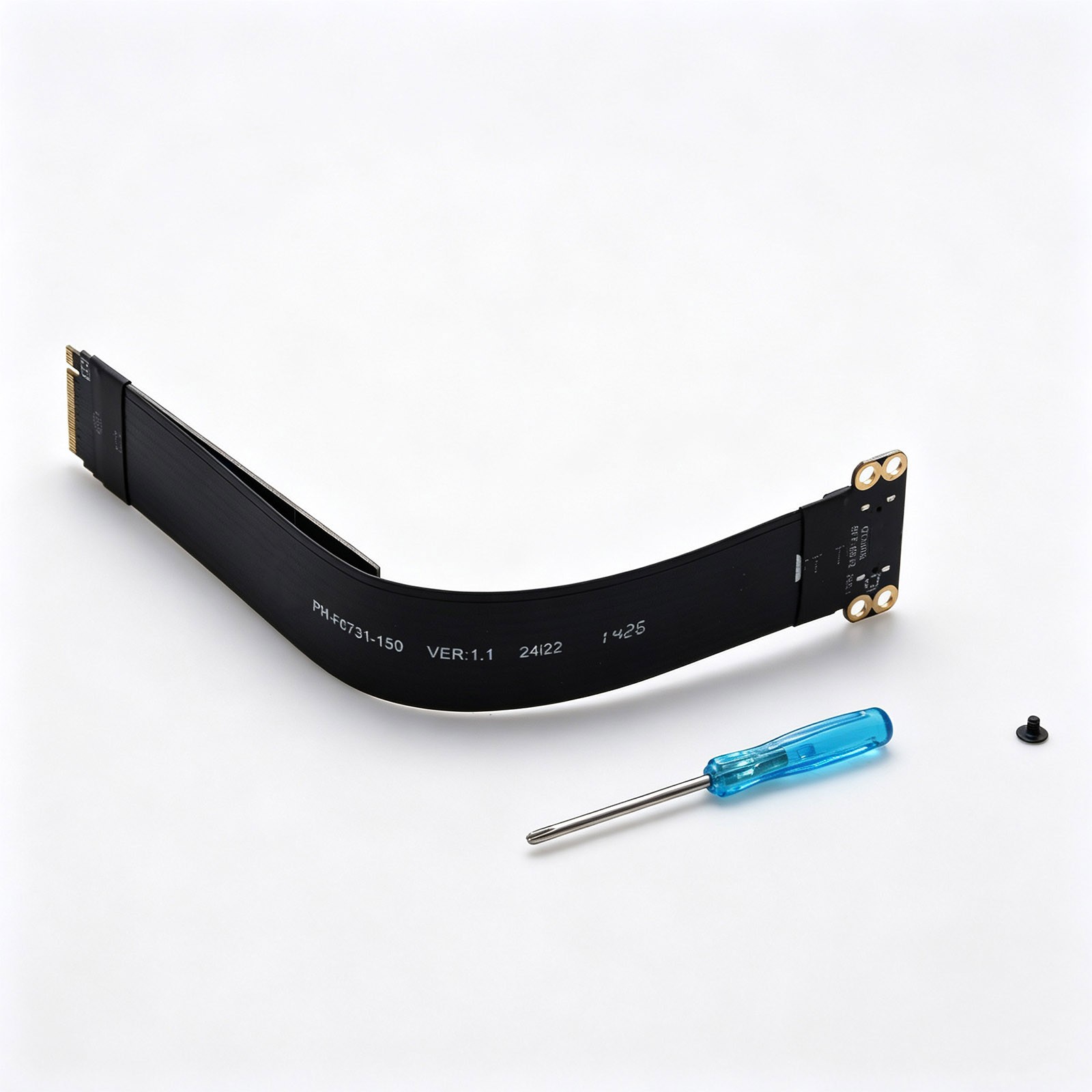 M.2 NVMe PCIe 4.0 to OCuLink SFF-8611 Adapter Board Cut for 60mm 64Gbps FPC 15