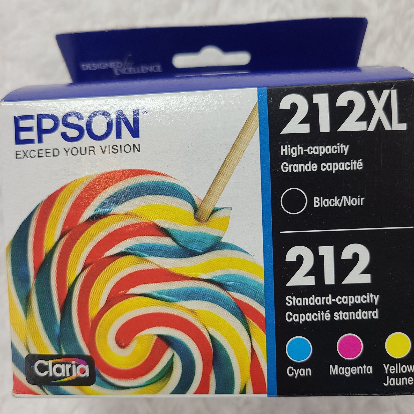 Genuine Epson 212XL Black 212 Color Ink 4 Pack Claria OEM Sealed T212XL-BC